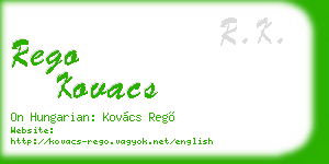 rego kovacs business card